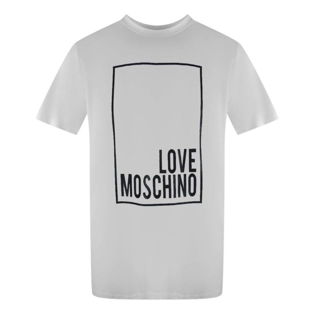 Love Moschino Mens Box Logo T-Shirt / White